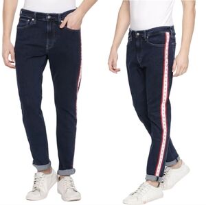 Calvin Klein Blue Tapeted Fit Jeans Mid Rise sz 30